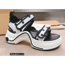 Louis Vuitton LV Archlight Flat Sandals Satin Polka Dots White 2022