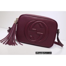 Gucci Soho Small Leather Disco Bag 308364 Burgundy