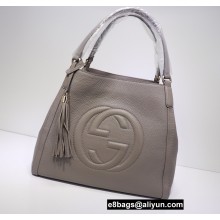 Gucci Soho Tassel Leather Shoulder Bag 282309 Etoupe