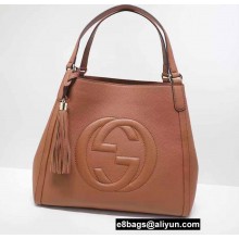 Gucci Soho Tassel Leather Shoulder Bag 282309 Brown