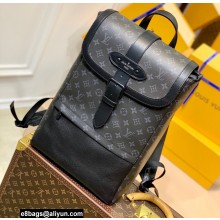 Louis Vuitton Monogram Eclipse canvas Saumur Backpack Bag M45913