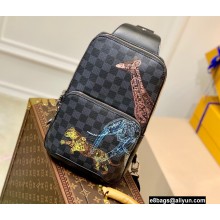 Louis Vuitton Damier Graphite canvas Avenue Slingbag wild animals print N45277