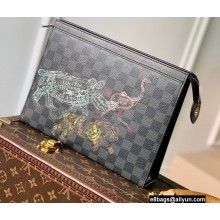 Louis Vuitton Damier Graphite canvas Pochette Voyage Mm Bag wild animals print N64605