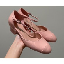 Chanel Heel 3cm Open Shoes G38571 Patent Pink 2022
