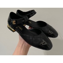Chanel Patent Quilting Open Shoes Black 2022