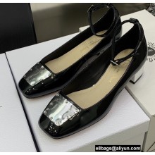 Dior Heel 3.5cm Patent Calfskin La Parisienne Pumps Black 2022