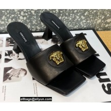 Versace Heel 7cm La Medusa Mid-Heel Mules Black/Gold 2022