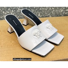 Versace Heel 7cm La Medusa Mid-Heel Mules White 2022