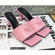 Versace Heel 7cm La Medusa Mid-Heel Mules Pink 2022