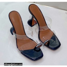 Amina Muaddi Heel 9.5cm Crystals Sami Sandals PVC 09 2022