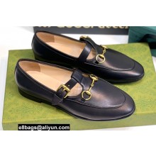 Gucci Horsebit T-bar Leather Loafers Black 2022