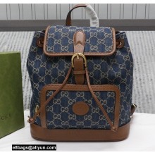 Gucci Backpack bag with Interlocking G 674147 GG Denim Blue