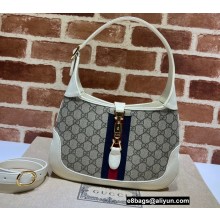 Gucci Jackie 1961 Small Hobo Bag 636706 GG Canvas White