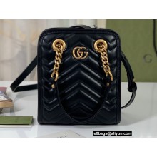 Gucci GG Marmont matelassé Mini Bag 696123 leather Black