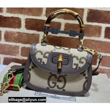 Gucci Bamboo 1947 Jumbo GG Small Top Handle Bag 675797