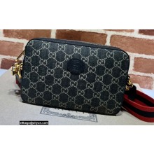 Gucci Shoulder bag with Interlocking G 699133 GG Denim Black