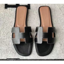 Hermes Oran Flat Sandals in Swift Box Calfskin 05