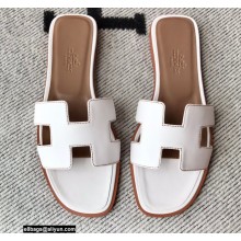 Hermes Oran Flat Sandals in Swift Box Calfskin 31