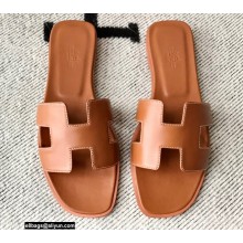Hermes Oran Flat Sandals in Swift Box Calfskin 01