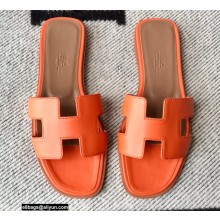 Hermes Oran Flat Sandals in Swift Box Calfskin 33