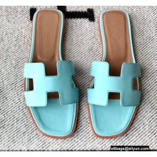 Hermes Oran Flat Sandals in Swift Box Calfskin 35