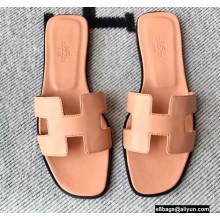 Hermes Oran Flat Sandals in Swift Box Calfskin 38