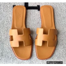Hermes Oran Flat Sandals in Swift Box Calfskin 40