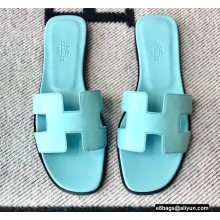 Hermes Oran Flat Sandals in Swift Box Calfskin 45