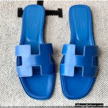 Hermes Oran Flat Sandals in Swift Box Calfskin 46