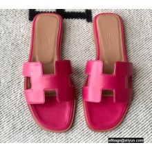 Hermes Oran Flat Sandals in Swift Box Calfskin 50