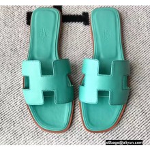 Hermes Oran Flat Sandals in Swift Box Calfskin 53