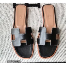 Hermes Oran Flat Sandals in Swift Box Calfskin 07