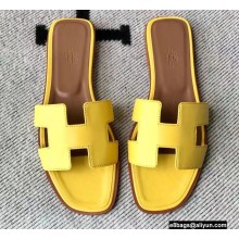 Hermes Oran Flat Sandals in Swift Box Calfskin 57
