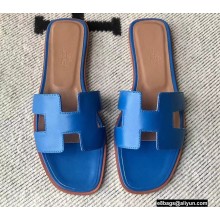 Hermes Oran Flat Sandals in Swift Box Calfskin 58