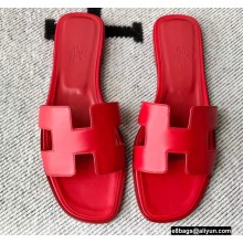 Hermes Oran Flat Sandals in Swift Box Calfskin 59
