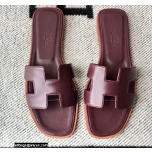 Hermes Oran Flat Sandals in Swift Box Calfskin 09