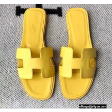 Hermes Oran Flat Sandals in Swift Box Calfskin 62
