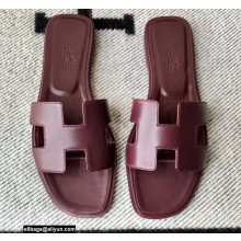Hermes Oran Flat Sandals in Swift Box Calfskin 10