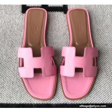 Hermes Oran Flat Sandals in Swift Box Calfskin 69