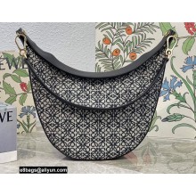 Loewe Luna bag in Anagram jacquard and classic calfskin Black 2022