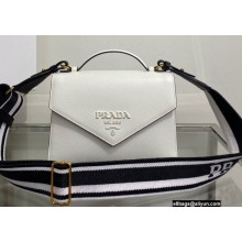 Prada Monochrome Saffiano leather shoulder Bag 1BD317 White 2022