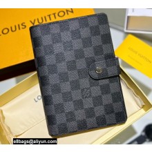 Louis Vuitton Medium Ring Agenda Cover Damier Graphite Canvas R20242