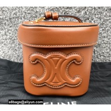 Ceine SMALL BOX cuir triomphe bag in Smooth Calfskin Brown 2022 