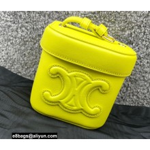 Ceine SMALL BOX cuir triomphe bag in Smooth Calfskin Yellow 2022 