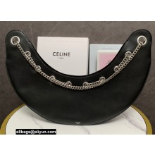 Celine large ava chain bag in smooth Calfskin Black/Silver 2022