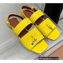 Loro Piana Sprightly Charms Ankle Strap Sandals Yellow 2022
