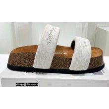 Alexander Wang Heel 2.5cm Ronan Slide Sandals In Nylon Light Gray 2022