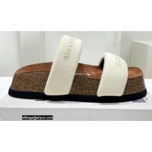 Alexander Wang Heel 2.5cm Ronan Slide Sandals In Nylon Creamy 2022