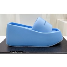 Alexander Wang Heel 10 Platform 6cm Taji Slide Sandals In Lycra Blue 2022