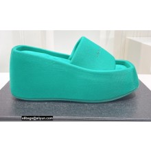 Alexander Wang Heel 10 Platform 6cm Taji Slide Sandals In Lycra Turquoise Green 2022